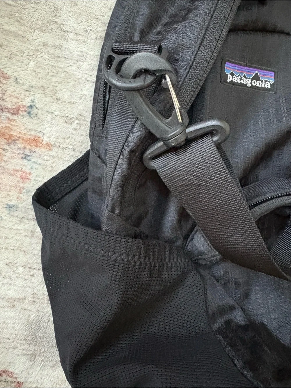 Vintage Patagonia Messenger Laptop Bag Padded Pockets Adjustable Strap Black